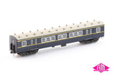 Harris VR Blue/Gold 1975-1988 Era, 2 Door Type 3 - 7 Car Set (VPS-48) HO Scale