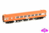 N Passenger Cars VR VicRail Orange with Silver Stripes and Tea Cup Logo, 4 Car Set (VPS-6) HO Scale