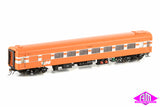 N Passenger Cars V/Line Orange with Silver Stripes and V/Line Logo, 4 Car Set (VPS-7) HO Scale