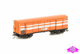 N Passenger Cars V/Line Orange with Silver Stripes and V/Line Logo, 4 Car Set (VPS-8) HO Scale