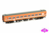 N Passenger Cars V/Line Orange/Grey with Green/White Stripes and V/Line Logo, 4 Car Set (VPS-10) HO Scale