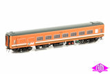N Passenger Cars V/Line Orange/Grey with Green/White Stripes and V/Line Logo, 4 Car Set (VPS-10) HO Scale