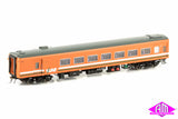 N Passenger Cars V/Line Orange/Grey with Green/White Stripes and V/Line Logo, 4 Car Set (VPS-10) HO Scale