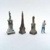 Figures - WE3D-CMS4N - Cemetery Memorials & Statues - Pack 4 (N Scale)