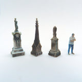 Cemetery Memorials & Statues – WE3D-CMS4HO - Pack 4 (HO Scale)