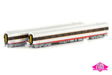 XPT SRA InterCity XPT, Red/Grey/Black with Candy L7 - 2 Car Add-on-Set (XPT-11) HO Scale