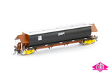 BGKF Grain Hopper, SSR Black/Faded SRA Red - 4 Car Pack (NGH-67) HO Scale