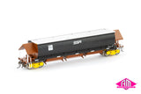 BGKF Grain Hopper, SSR Black/Faded SRA Red - 4 Car Pack (NGH-68) HO Scale