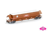 BGKF Grain Hopper, SSR Faded SRA Red With Grain Lids & Graffiti, DCA Bogies - Single Car (NGH-71) HO Scale