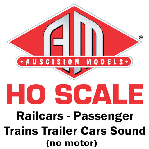 Auscision Railcar - Passenger Train Sound File Programming (HO Scale) Unpowered Trailer Cars