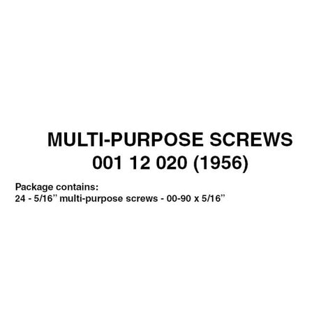 00112020 - Multi Purpose Screws 00-90 x 5/16” - 24pc (N Scale)