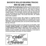 00302240 - Buckeye Roller Bearing Bogies - 6 Wheel - 1 pair (N Scale)