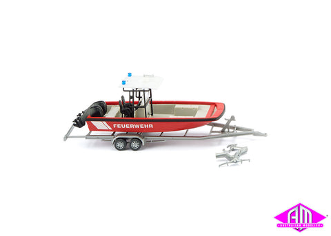 781-9547 - Fire Brigade Boat With Roof (HO Scale)