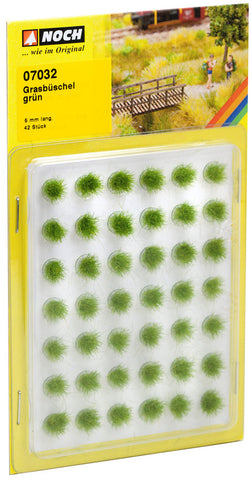 Noch 07032 - Grass Tufts - Green 42pc (6mm)