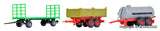 Kibri - 10908 - Trailer Set Agriculture Kit - 3pc (HO Scale)