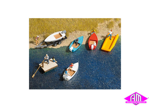 1157 - Boat & Raft Set (HO Scale)