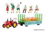 Kibri - 12226 - LANZ Tractor with Float and 6 Figures Kit **Discontinued** (HO Scale)