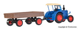 Kibri - 12232 - LANZ Tractor with Rubber-Tyred Trailer Kit (HO Scale)