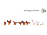 Noch 12853 - Sound-Scene - Chickens (HO Scale)