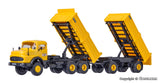 Kibri - 14026 - MB Round Bonnet MEILLER Tipper with Trailer Kit (HO Scale)