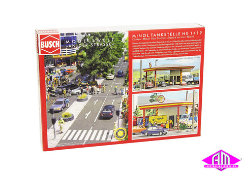 1419 - Classic Minol Gas Station (HO Scale)