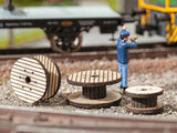 Noch 14202 - Laser-Cut Minis - Cable Rolls 3pc (HO Scale)