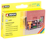 Noch 14203 - Laser-Cut Minis - Industrial Shelves 6pc (HO Scale)
