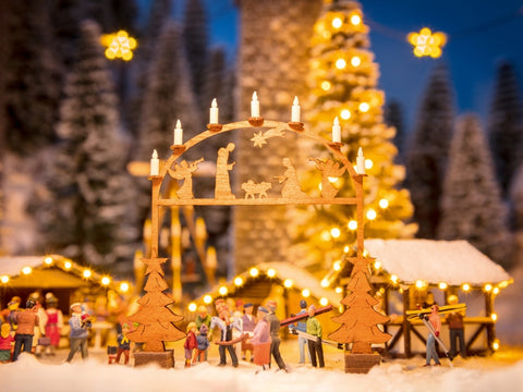 Noch 14391 - Laser-Cut Minis - Christmas Market Entry Arch (HO Scale)