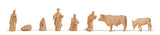 Noch 14394 - Laser-Cut Minis - Christmas Market Manger w/ Figures in Wood Look (HO Scale)