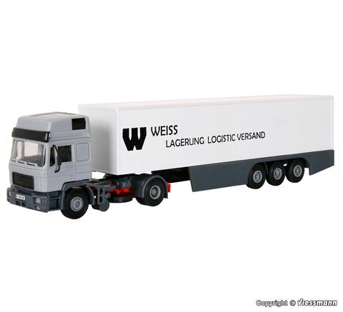 Kibri - 14661 - MAN HD with Box Body Semi-Trailer Kit **Discontinued** (HO Scale)