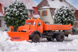 Kibri - 15001 - MB Round Bonnet Truck with SCHMIDT Pointed Snowplough Kit (HO Scale)