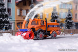 Kibri - 15011 - UNIMOG with Rotary Snow Blower and Winter Set Kit (HO Scale)