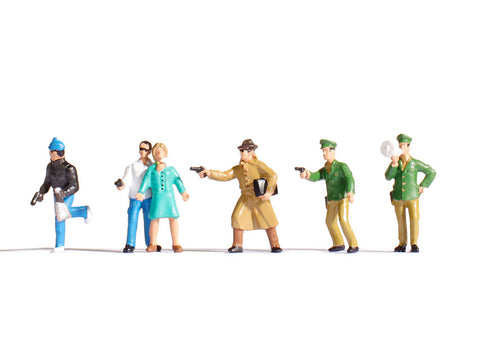 Noch 15096 - Figure Set - Gangsters & Policemen (HO Scale)