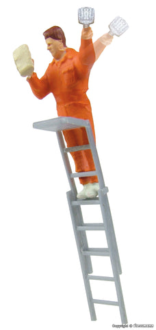Viessmann - 1517 -  eMotion Poster Sticker on a Ladder - Moving **Discontinued** (HO Scale)