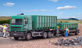 Kibri - 15211 - HO DAF 3-Axle Dump Truck with Dumb Trailer SchwarzBau Kit (HO Scale)