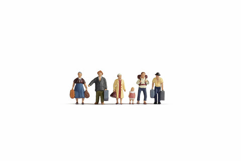 Noch 15218 - Figure Set - Passengers with Luggage (HO Scale)