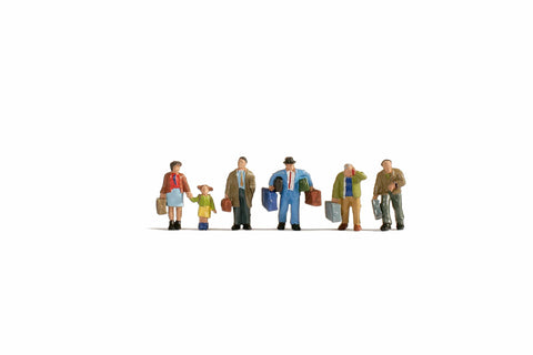 Noch 15224 - Figure Set - Passengers with Luggage (HO Scale)