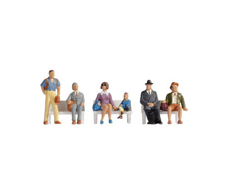 Noch 15240 - Figure Set - Passengers (Without Benches) (HO Scale)
