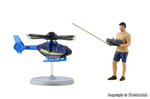 Viessmann - 1563 -  eMotion Amateur Pilot with Helicopter Operated by Remote Control (HO Scale)