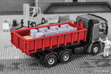 Kibri - 15709 - Hook Roll-Off Construction with Roll Skip and Cargo Kit (HO Scale)