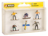 Noch 15826 - Figure Set - Snowboarders (HO Scale)