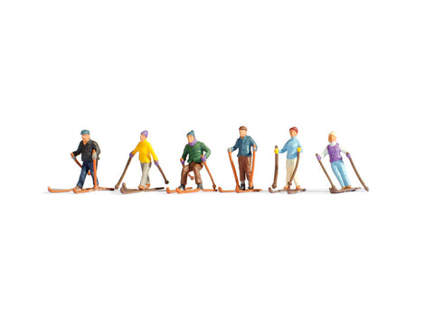 Noch 15828 - Figure Set - Skiers B (HO Scale)