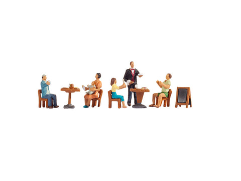 Noch 15838 - Figure Set - Restaurant (HO Scale)