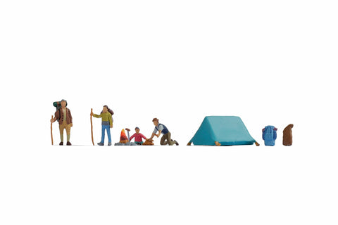 Noch 15876 - Figure Set - Camping (HO Scale)