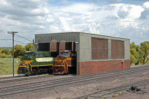 160-35116 - Engine Shed Double-Stall (HO Scale)
