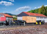 Kibri - 16510 - Waggon UNION Low-Loader Waggon Uaai 819 with Wooden Overseas Crate Kit (HO Scale)