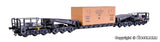 Kibri - 16510 - Waggon UNION Low-Loader Waggon Uaai 819 with Wooden Overseas Crate Kit (HO Scale)