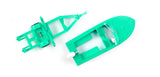 17009503 - Trailer-Mounted Motorboat - White/Mint Green (HO Scale)
