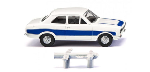 17020306 - Ford Escort - White/Blue (HO Scale)