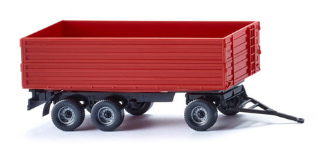 17038818 - Agricultural 3 Axle Trailer Red (HO Scale)